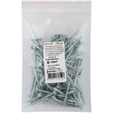 Саморезы для листовых пластин, остроконечные 4,2 х 41 100 шт Фасовка (22741-0)
