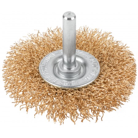 Щетка для дрели, тип Плоская, латун. витая проволока 0,3 мм, 65 мм, блистер, CUTOP Profi (82-915)