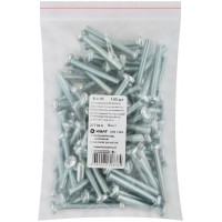 Винт с полуцилиндрич. головкой с полной резьбой оцинков. DIN 7985 6х45 100 шт Фасовка (27738-0)