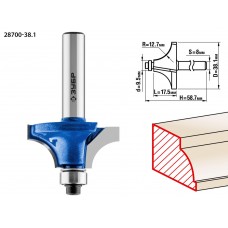 Фреза кромочная калевочная №1 38.1?17.5 мм радиус 12.7 мм ЗУБР Профессионал 28700-38.1