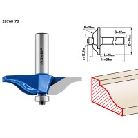 Фреза фигирейная №1 70 x 16 мм, радиус 15.8 мм ЗУБР Профессионал 28760-70