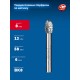 Борфреза твердосплавная 8?13 мм тип E овал радиус 3.7 мм хв-к 6 мм Профессионал ЗУБР 28804-8-13