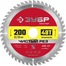 Диск пильный по дереву Чистый рез 200 x 32/30 мм, 48T ЗУБР 36914-200-32-48_z01