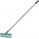 Садовые грабли PR-12T ALU, 380 х 95 х 1500 мм, 12 витых зубцов, углеродистая сталь, алюминиевый черенок, PROLine GRINDA 39585
