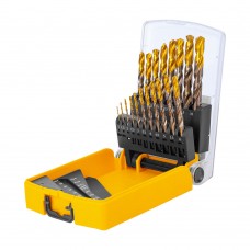 Набор сверл по металлу, 1-10 мм, Р6М5К8-TiN, Golden Tip, 19 шт Denzel (723008)