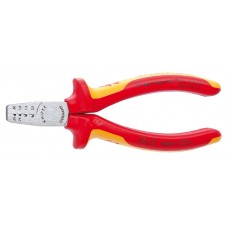 Пресс-клещи VDE 0.25-2.5 мм? 4 гнезда контактные гильзы DIN 46228 1+4 145 мм 2-комп диэлектрические ручки KN-9768145A