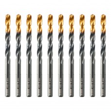 Сверло по металлу, 6 мм, HSS-Tin, Golden Tip, 10 шт. Denzel (717215)