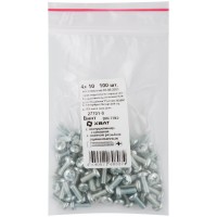 Винт с полуцилиндрич. головкой с полной резьбой оцинков. DIN 7985 4х10 100 шт Фасовка (27701-0)