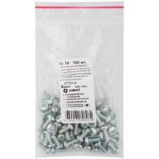 Винт с полуцилиндрич. головкой с полной резьбой оцинков. DIN 7985 4х10 100 шт Фасовка (27701-0)