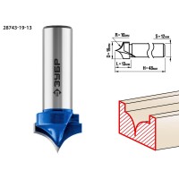 Фреза пазовая фасонная №4 19?13 мм радиус 10 мм ЗУБР Профессионал 28743-19-13