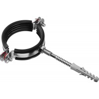 Хомут трубный с сантехнической шпилькой и дюбелем 2