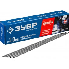 Электрод сварочный УОНИ 13/55 с основным покрытием D 3.0 x 350 мм, 5 кг в коробке ЗУБР Профессионал 40025-3.0