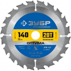 Диск пильный по дереву Оптима, 140 х 20 мм, 20T ЗУБР Профессионал 36903-140-20-20_z01