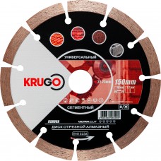 Диск алмазный сегментированный (кирпич, бетон, гранит) 150 x 2.2 x 22.23 x 10mm KRUGO (RSA06A)