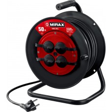 Силовой удлинитель на катушке 3 х 2.5 мм? 50 м ПВС 3500 Вт IP44 MIRAX 55051-50