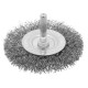 Щетка для дрели, 75 мм, плоская со шпилькой, витая проволока Сибртех (744487)