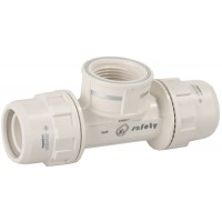 Тройник переходной ШиреФит штуцер с гайкой - внутренняя резьба - штуцер с гайкой 16 мм - 1/2