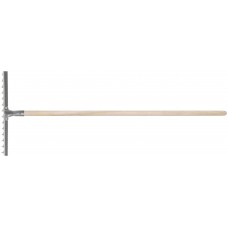 Грабли, витой зуб, нержавеющая сталь, 14 зубьев, с деревянным черенком (76984)