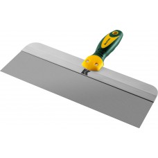 Фасадный шпатель 350 мм, широкое полотно, алюминиевая направляющая, двухкомпонентная ручка, нержавеющий KRAFTOOL 10036-350