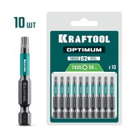 Биты OPTIMUM TX25 50 мм 10 штук KRAFTOOL 26126-25-50-10