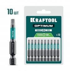 KRAFTOOL OPTIMUM TX 25, 50 мм, 10 шт, биты (26126-25-50-10)