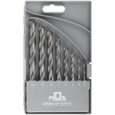 Набор сверл по металлу HSS, угол заточки 118°, пласт. кейс, 8 шт. (3-4-5-6-7-8-9-10мм) (35600М)