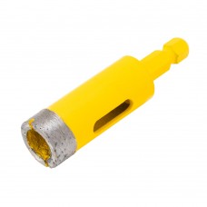 Сверло алмазное по керамограниту, 20 мм, мокрая резка, трехгранный хвостовик Denzel (72679)