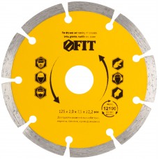 Диск отрезной алмазный сегментный (сухая и влажная резка) 125х2,0х7,5х22,2 мм (37463)