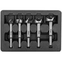 Фрезы по дереву (сверла Форстнера), усиленная 60# сталь, 5 шт., 15/20/25/30/35 мм (36552)