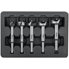 Фрезы по дереву (сверла Форстнера), усиленная 60# сталь, 5 шт., 15/20/25/30/35 мм (36552)