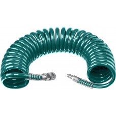 Воздушный спиральный шланг с фитингами рапид, 10 м, 8 х 12 мм, 15 бар KRAFTOOL 06590-10