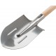 Лопата штыковая, нержавеющая сталь Профи, с деревянным черенком и V-ручкой 200х355х1420 мм (77175)