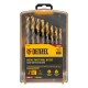 Набор сверл по металлу, 1-10 мм, Р6М5-TiN, Golden Tip, 19 шт Denzel (723003)