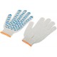 Перчатки вязаные (4 нити), х/б c ПВХ, 10 класс вязки, Волна (12491)