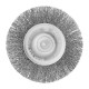Щетка для дрели 100 мм, плоская со шпилькой, витая проволока Сибртех (744507)