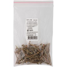 Шурупы желтопассированные, универсальные 3 х 35 100 шт Фасовка (21135-0)