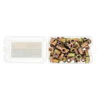 Заклепки резьбовые, стальные, оцинкованные, М6, пластиковый кейс, 70 шт. Denzel (40603)