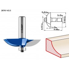 Фреза фигирейная №2 63.5 x 13 мм, радиус 25.4 мм ЗУБР Профессионал 28761-63.5