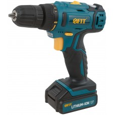 Дрель-Шуруповерт акк. 12 В; 0-400/1450 об/мин; 19 Нм; 1 (Li-Ion) 1,3 Ач; 1,5 ч.; рез. накл.; коробка (80186)