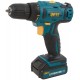 Дрель-Шуруповерт акк. 12 В; 0-400/1450 об/мин; 19 Нм; 1 (Li-Ion) 1,3 Ач; 1,5 ч.; рез. накл.; коробка (80186)