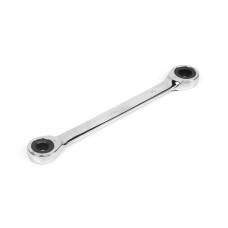 Ключ накидной двусторонний 8х10 мм трещоточный хромирование HORTZ