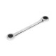 Ключ накидной двусторонний 8х10 мм трещоточный хромирование HORTZ