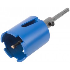 Коронка кольцевая по бетону алмазная безударная в сборе, SDS-PLUS, 5 зубьев, 68 мм (33472М)