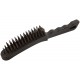 Корщетка стальная, черная пластиковая ручка, 275 мм, 5-ти рядная (38443)