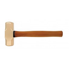 Кувалда тупоносая 4 кг AlCu рукоятка дерево искробезопасная 191B-1024, HORTZ