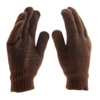 Перчатки трикотажные, двойные, верблюжья и овечья шерсть, ПВХ покрытие, Сибртех (68635)