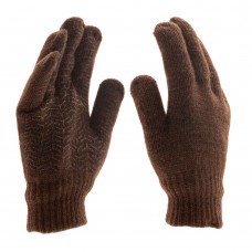 Перчатки трикотажные, двойные, верблюжья и овечья шерсть, ПВХ покрытие, Сибртех (68635)