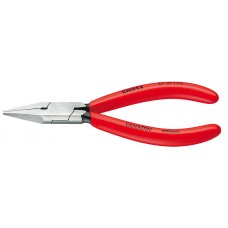 Плоскогубцы захватные прецизионные, плоские вогнутые узкие губки, 125 мм, фосфатированные, обливные ручки (KN-3721125)