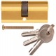 Цилиндровый механизм Фабрика замков 70 мм, ключ-ключ, латунь (67204)