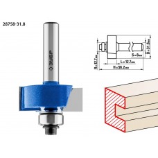 Фреза фальцевая 31.8?12.7 мм хвостовик 8 мм ЗУБР Профессионал 28758-31.8